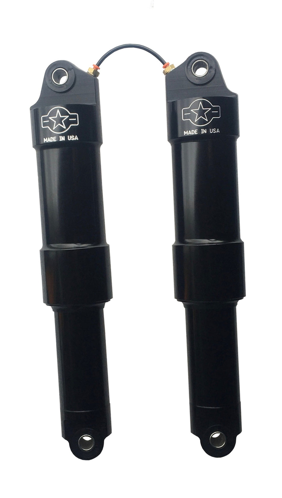 American Suspension P-49 Rear Air Ride Shocks Pair with Ram Air Connector