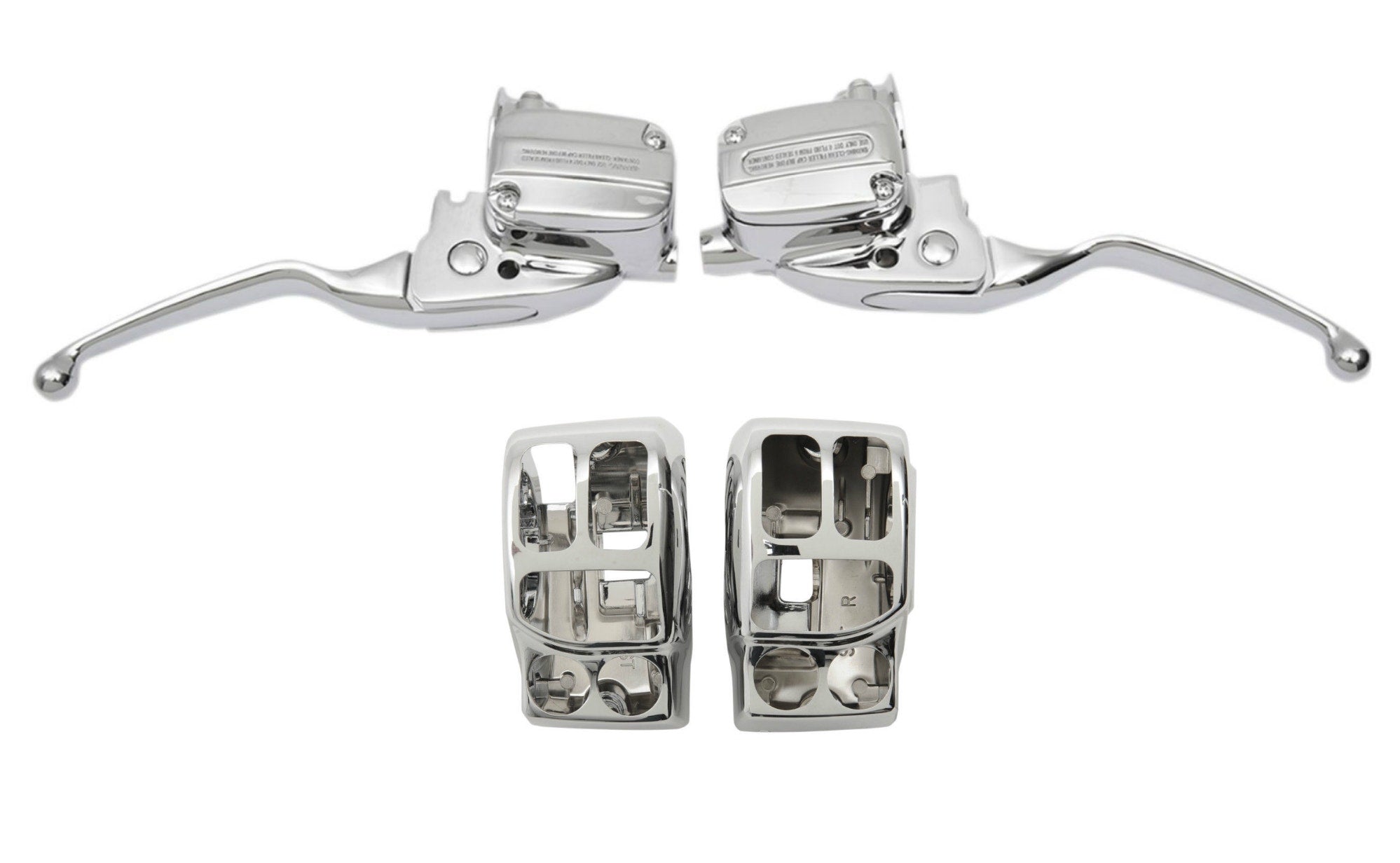 Drag Chrome Hand Control Kit w/ Switch Housings 17-18 Harley FLHT/X Milwaukee-8