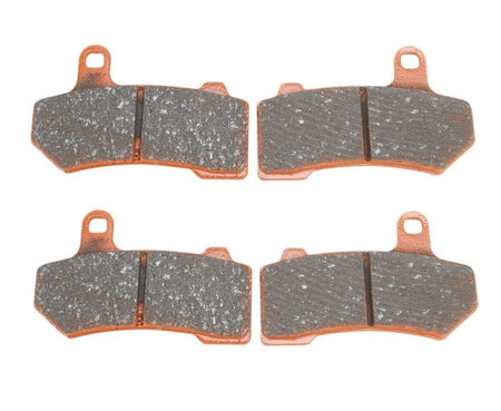 Polished Stainless Enforcer 11.8" Front Rotors FA409V Brake Pads 14-17 Harley FL