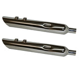 Jones Exhaust JAC430MC250-8 Angle Cut Slip-On Mufflers 2.5" Baffle 17-18 FLH M8