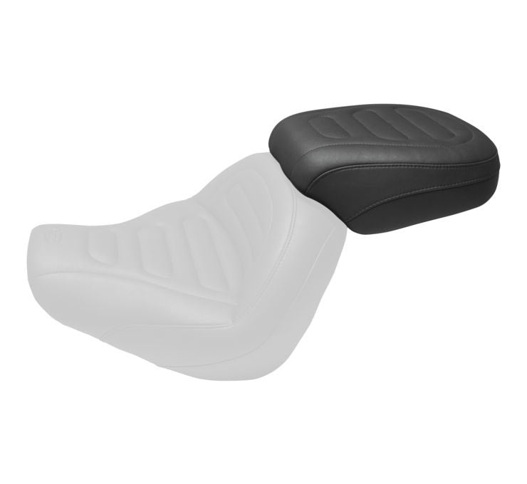 Mustang 75888 Black Trapezoid Stitch Passenger Seat 18 Harley Softail Fat Bob FXFB