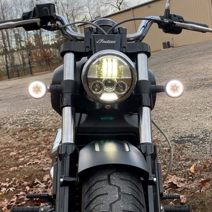 Custom Dynamics ProBEAM Dynamic Ringz Front LED Turn Signals Black Scout 15-20