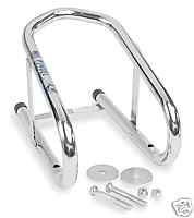 Pingel Chrome 6.5" Permanent Motorcycle Wheel Chock for Wheel up to 6.5" Wide