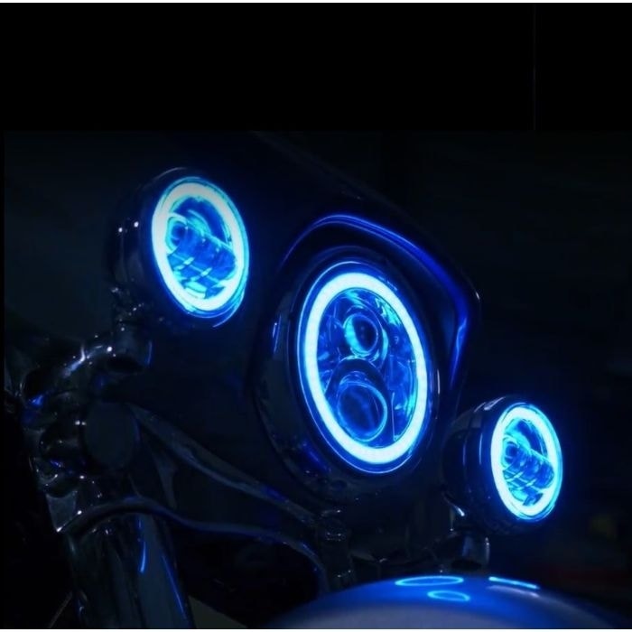 Custom Dynamics Chrome ProGLOW 4.5 Passing Lamps Color Changing Halos Harley 05-Up