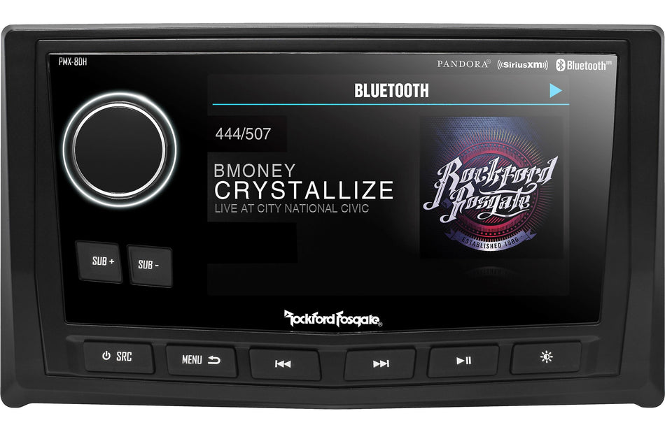 Rockford Fosgate PMX-8DH Punch Marine 5" Display Radio Stereo Media Control Unit