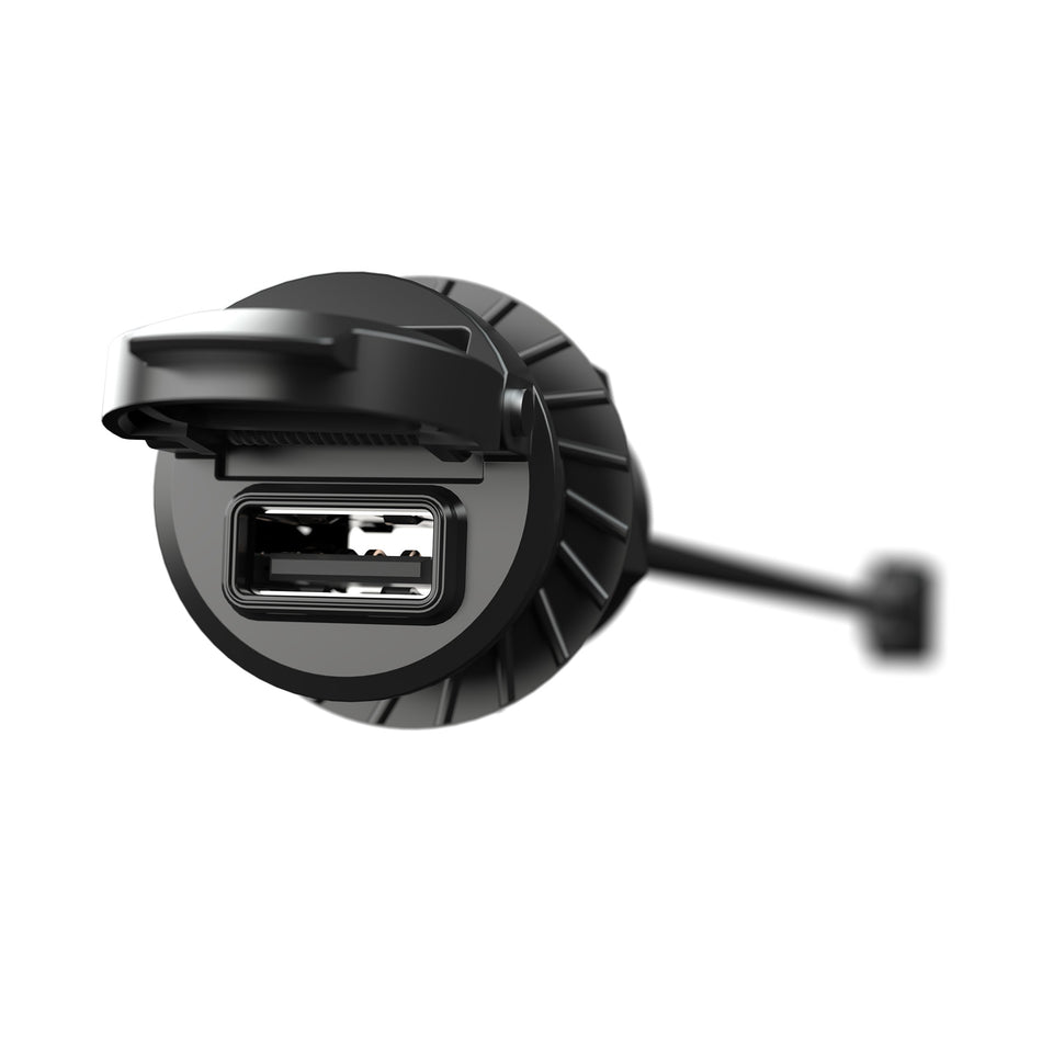 Rockford Fosgate Universal USB Port with Hinged Cover Motorcycle Harley Metric