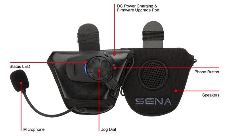 Sena SPH10H-FM Dual Bluetooth Headset Pack for Half Helmets w/ FM Tuner