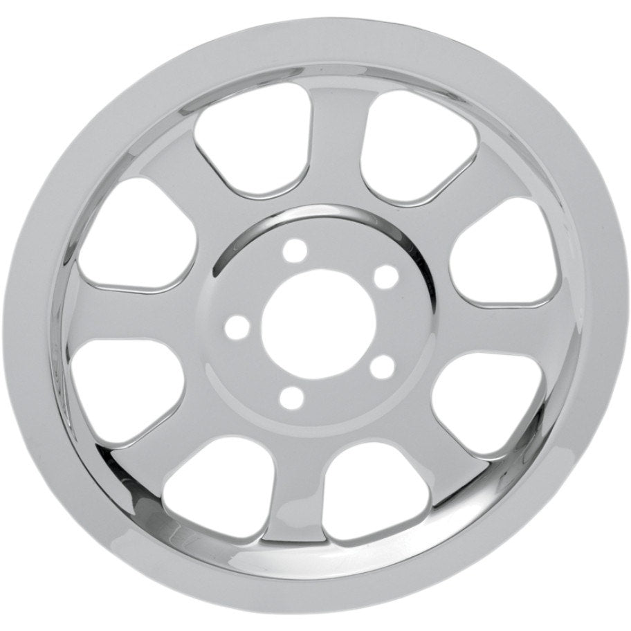 Drag Specialties Chrome Outer Rear Pulley Insert 00-05 Harley Softail FLST/FXST