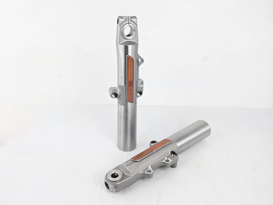 USED Harley 49mm Lower Fork Legs Sliders Dual Disc Touring FLHX Road Glide