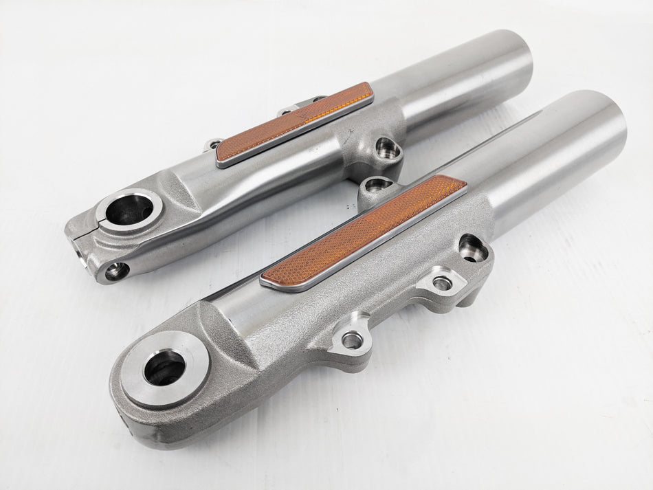 USED Harley 49mm Lower Fork Legs Sliders Dual Disc Touring FLHX Road Glide