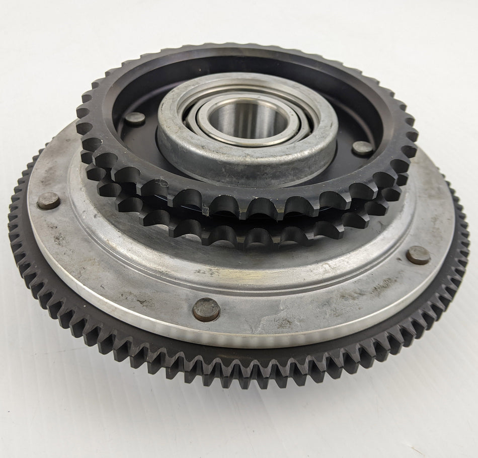 Custom Chrome Clutch Shell & Sprocket w Ring OE Repl 37707-98A Harley Big Twin 98-06
