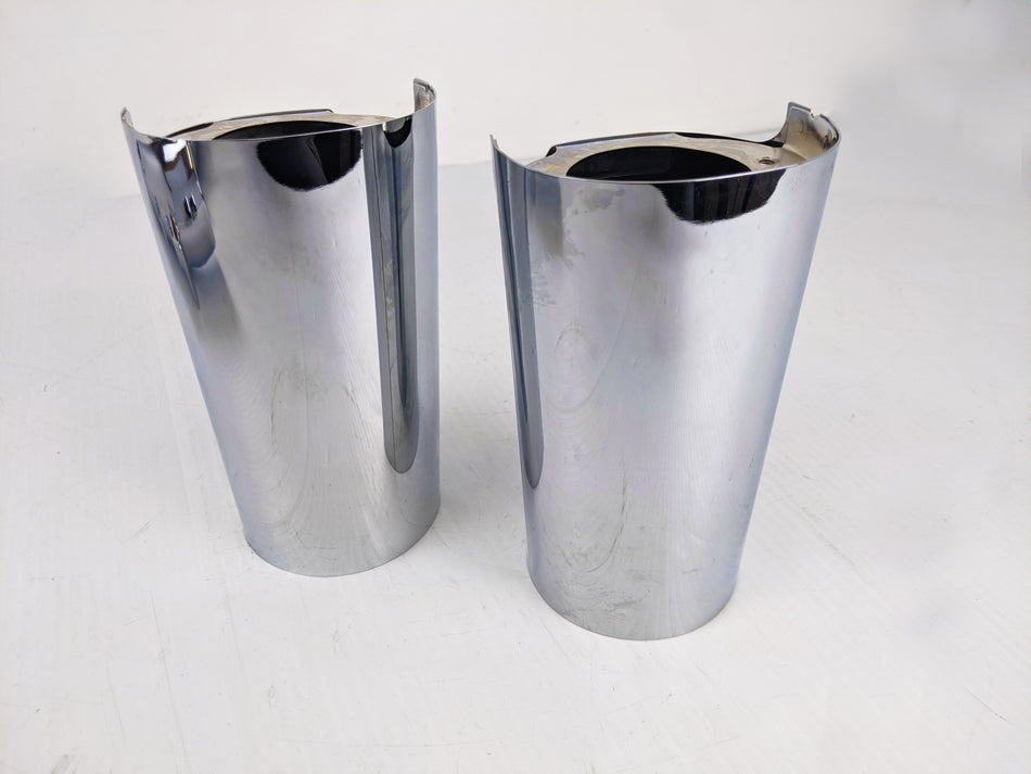 Harley Davidson 49mm OE Front End Chrome FLH Lower Legs Sliders Boots 14-22