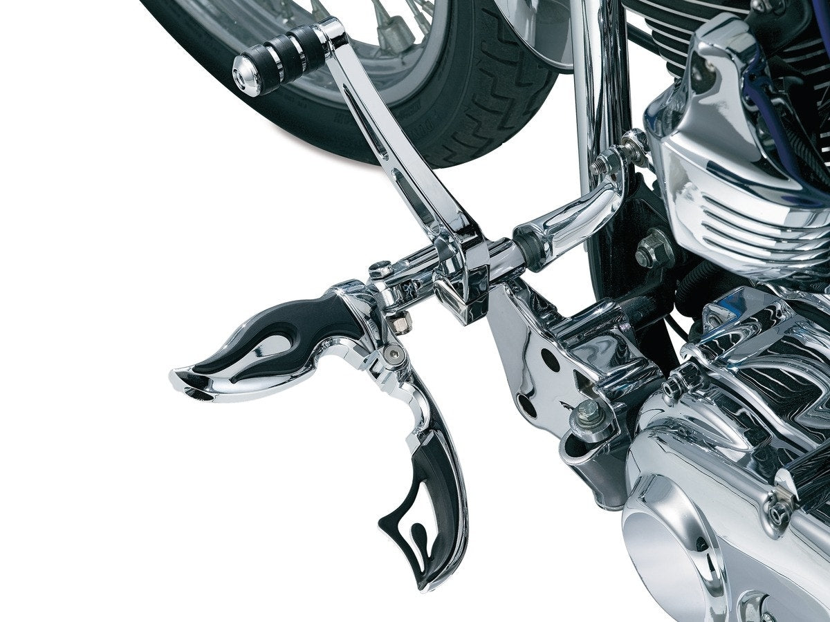 Kuryakyn 4411 Chrome Flamin' Switchblade Pegs w/ Male Mount Adapters Harley