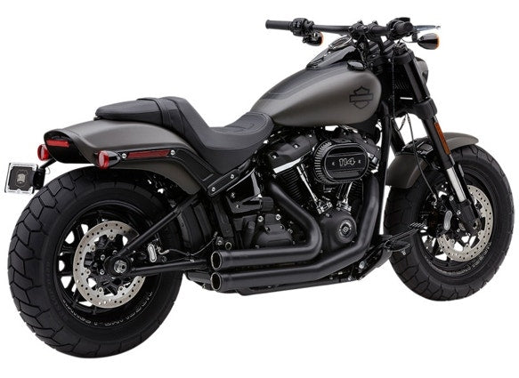 Cobra USA 6714B Black 909 2-Into-2 Full Exhaust System 18-19 Harley Softail FX