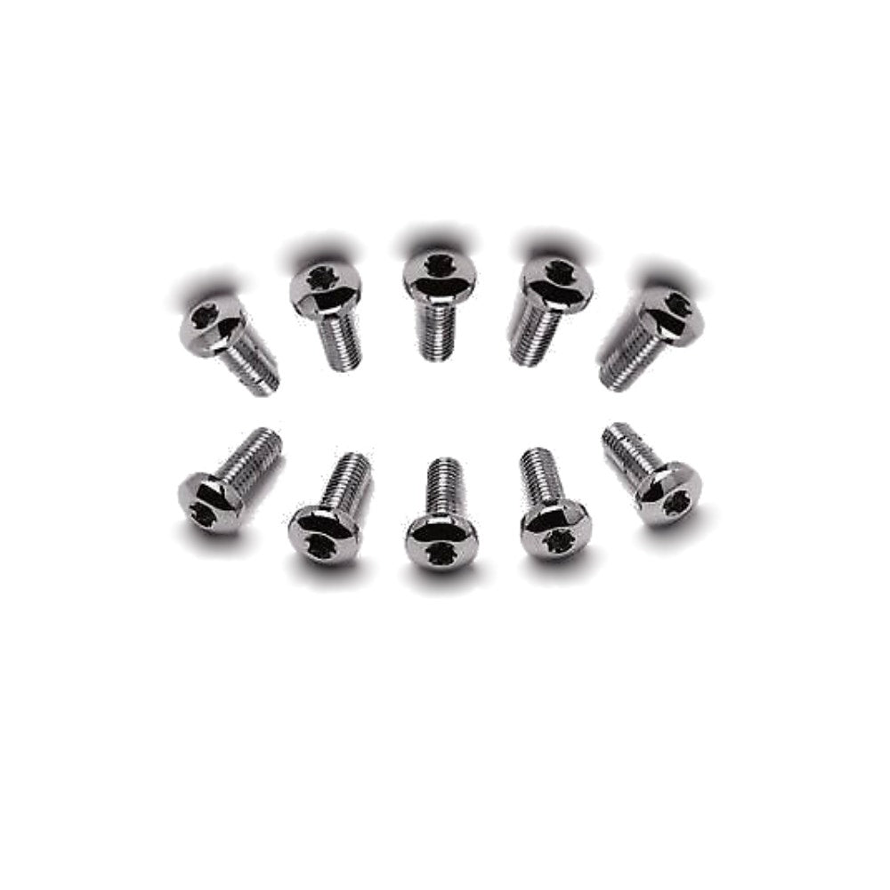 Front & Rear Chrome Plated Grade 8 Torx Rotor Bolts Harley 8793-5 & 9818-5