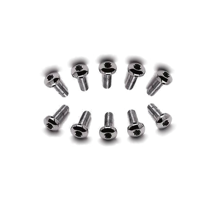 Front & Rear Chrome Plated Grade 8 Torx Rotor Bolts Harley 8793-5 & 9818-5