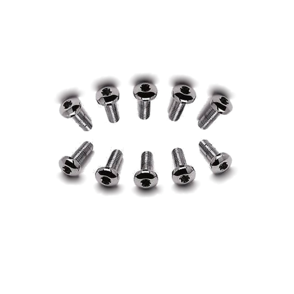 Front & Rear Chrome Plated Grade 8 Torx Rotor Bolts Harley 8793-5 & 9818-5