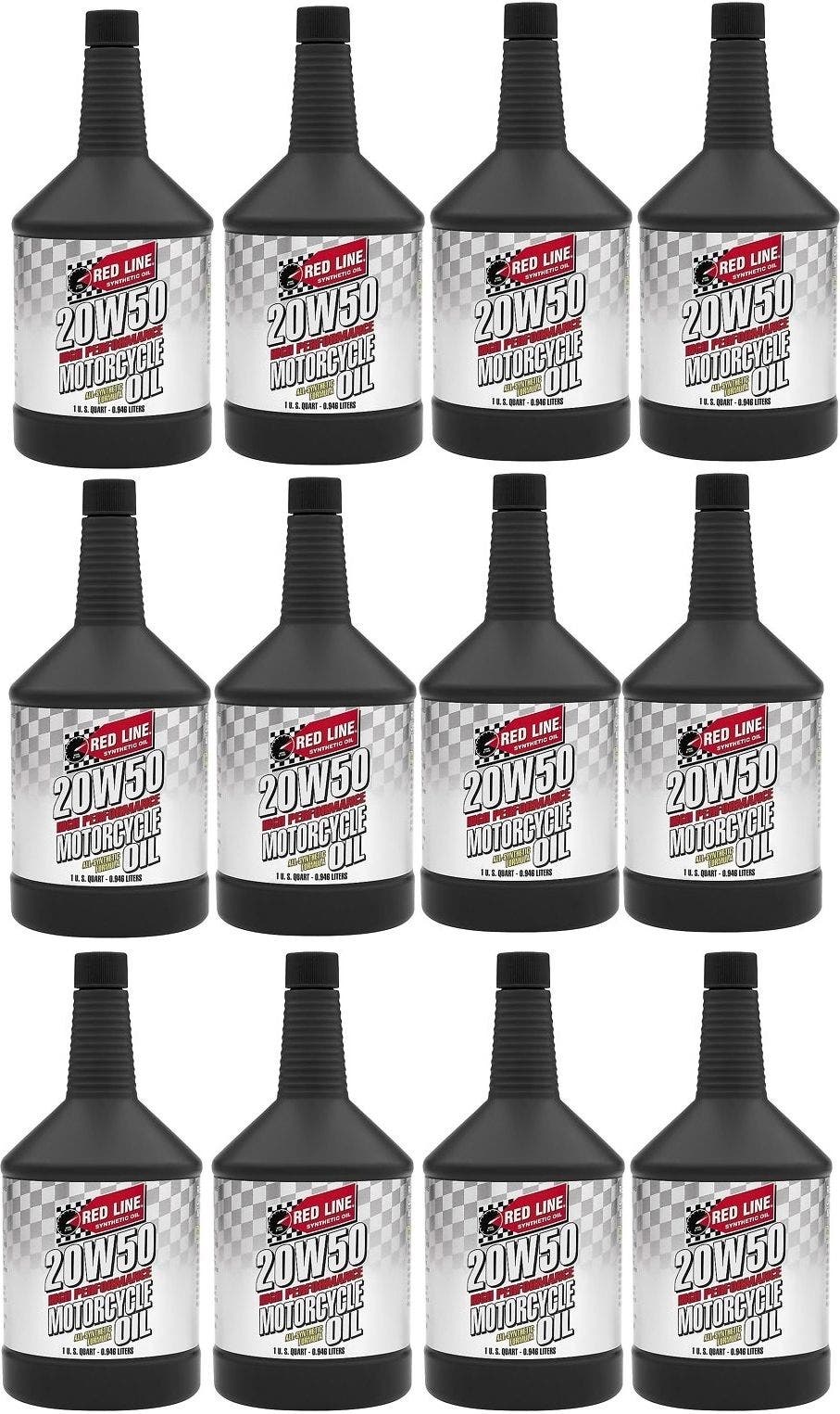 Red Line Synthetic 20w50 Motorcycle Oil for Harley Davidson and V