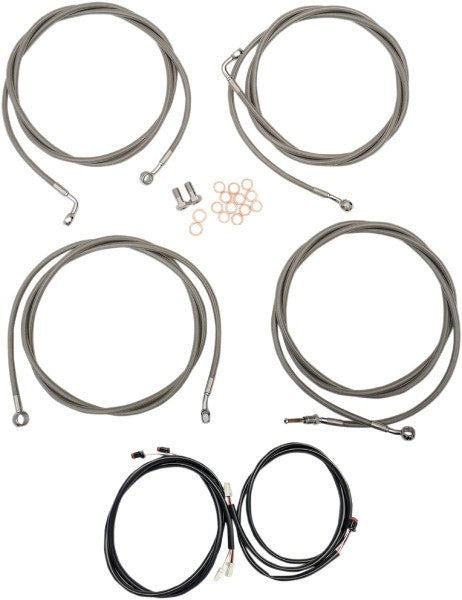 LA Choppers Plug Play Cable Wire Kit 8 Ape Hanger ABS Harley Touring 17-Up