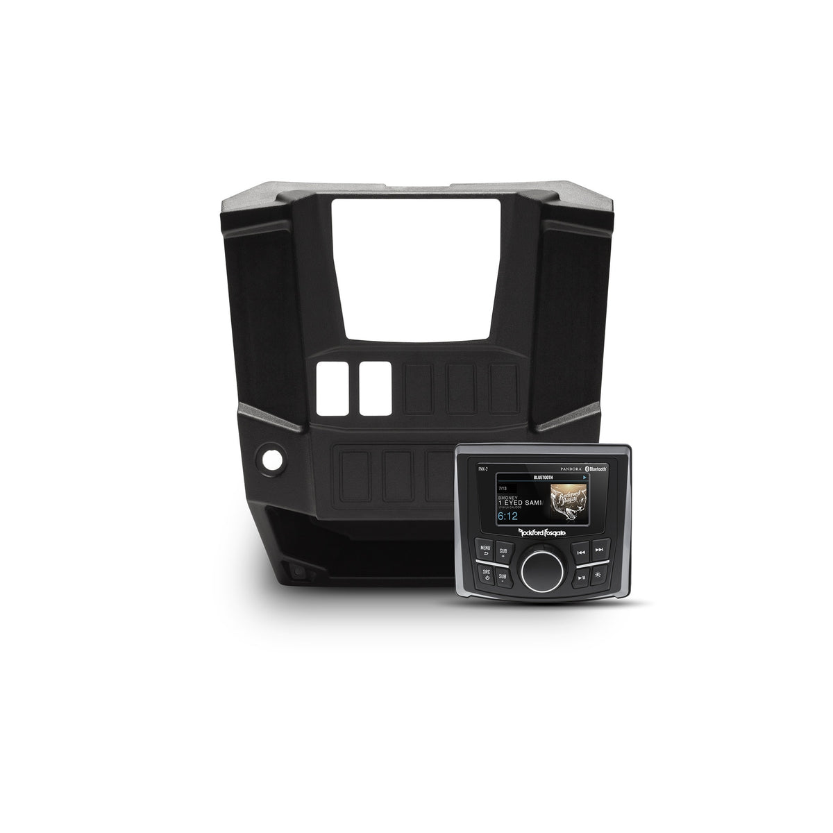 Purchase Rockford Fosgate Polaris RNGR-STAGE1 Digital Media Receiver Dash Installation Kit from Eastern Performance Cycles. Great prices and free shipping!