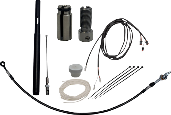 FBI Fat Baggers Black Braided +6 EZ Install Kit + Adjustor Harley CVO 21