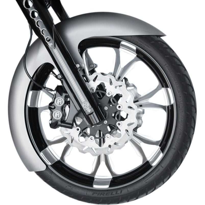 Russ Wernimont RWD 19" Front Wrapper Fender 6" W LS-3 Flared Harley FLH/T 14-20