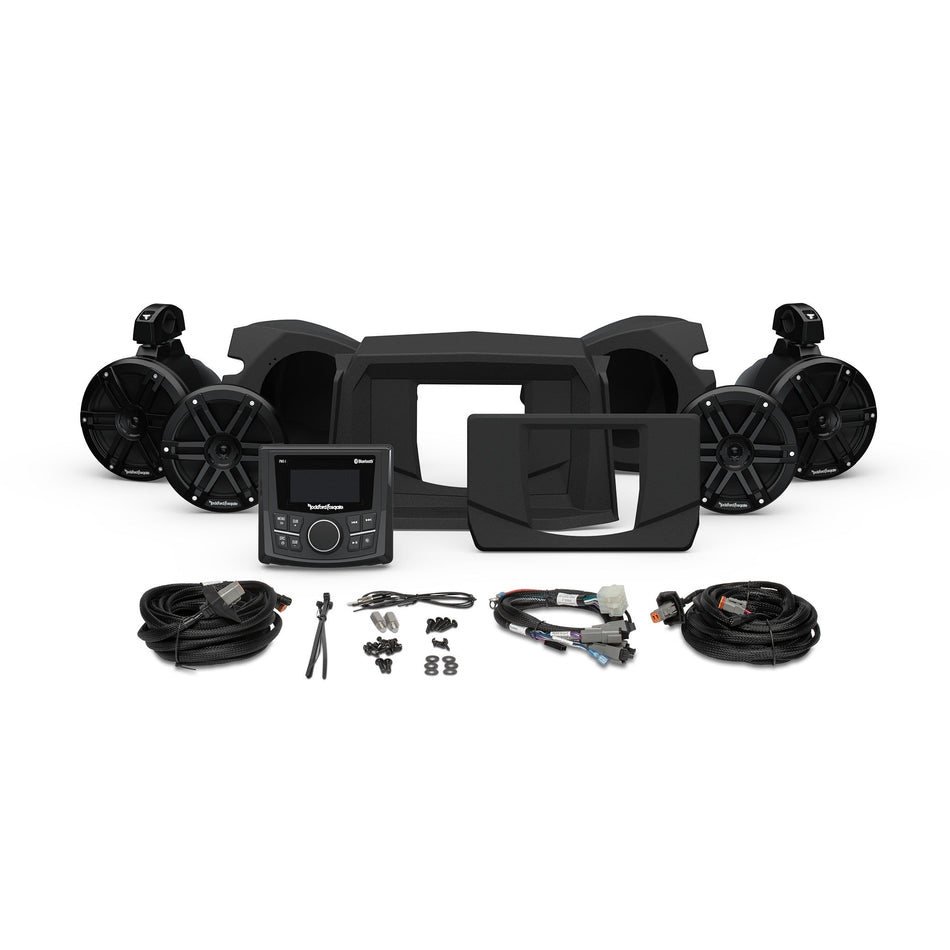 Rockford Fosgate PMX-1 Front Rear Speaker Kit Polaris RZR Gen3 14-21 RZR14-STG2