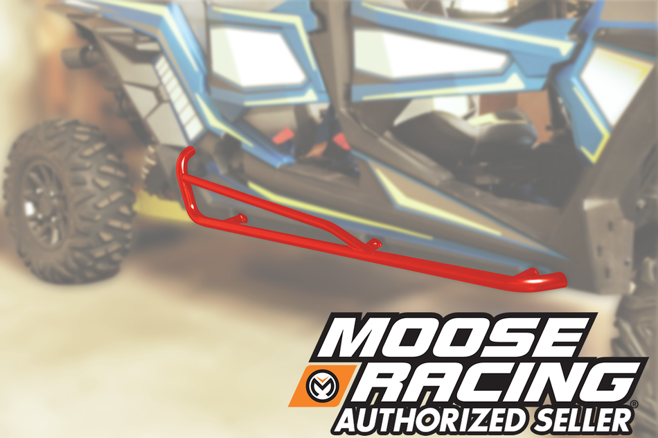 Moose Racing 0530-1429 Red Side By Side Nerf Bars 14-18 Polaris RZR XP