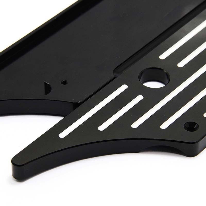 Hogworkz 93-'13 Black Cut Straight Edge Harley Touring Saddlebag Latch Covers
