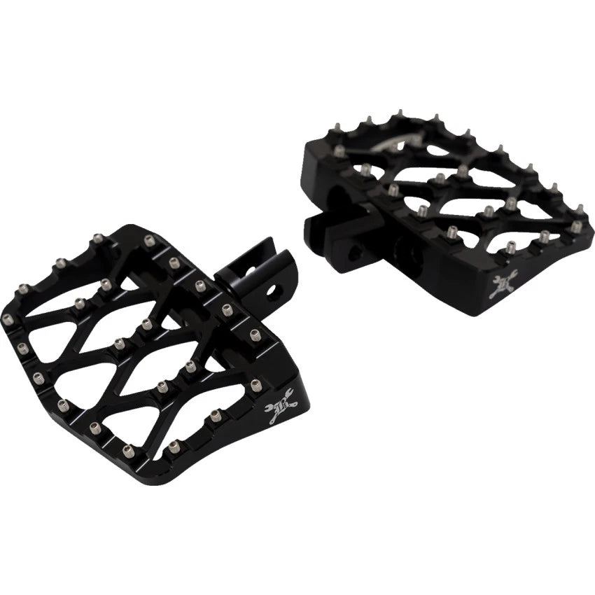 Burly Brand B13-1019B MX-Evolution Mini Floorboards - Black - Harley FL/FX