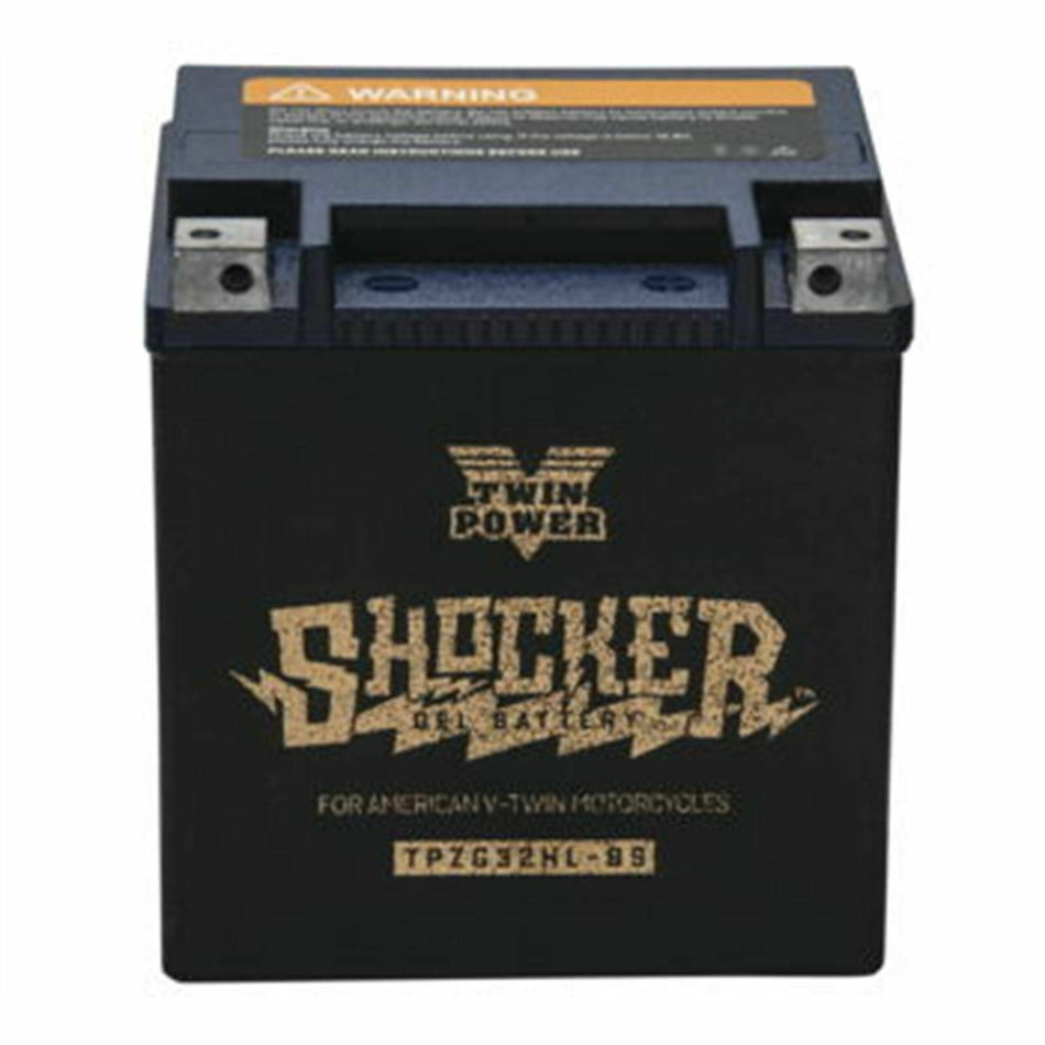 Twin Power Shocker Gel Battery 12V 445cca YTX32HL OE Rep 66010-97A Harley 97-Up