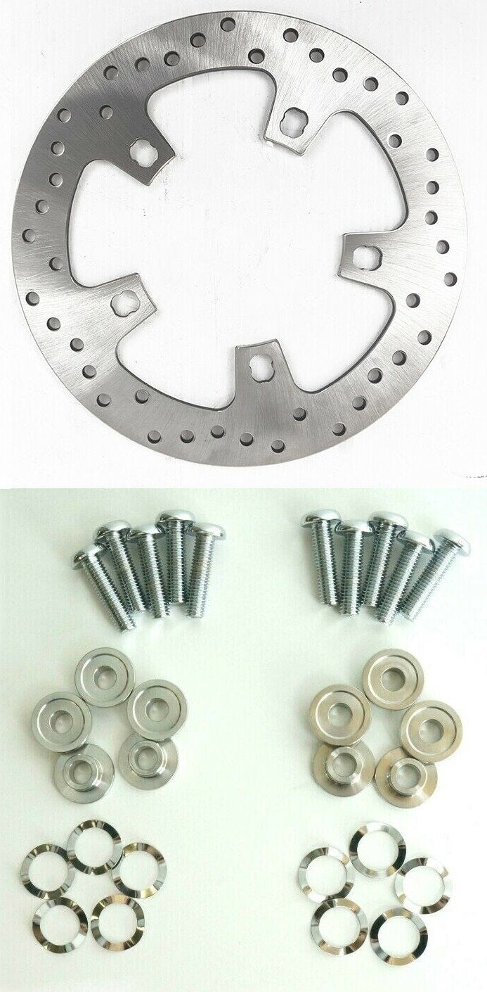 Ground Stainless Steel Enforcer Style 11.8" Front Brake Rotor 14-23 Harley FLH/T