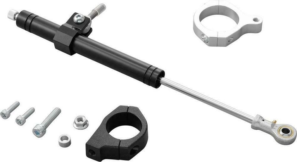 Twin Power 87972 Steering Damper Kit Black w/ bracket Harley Dyna FXD 06-17