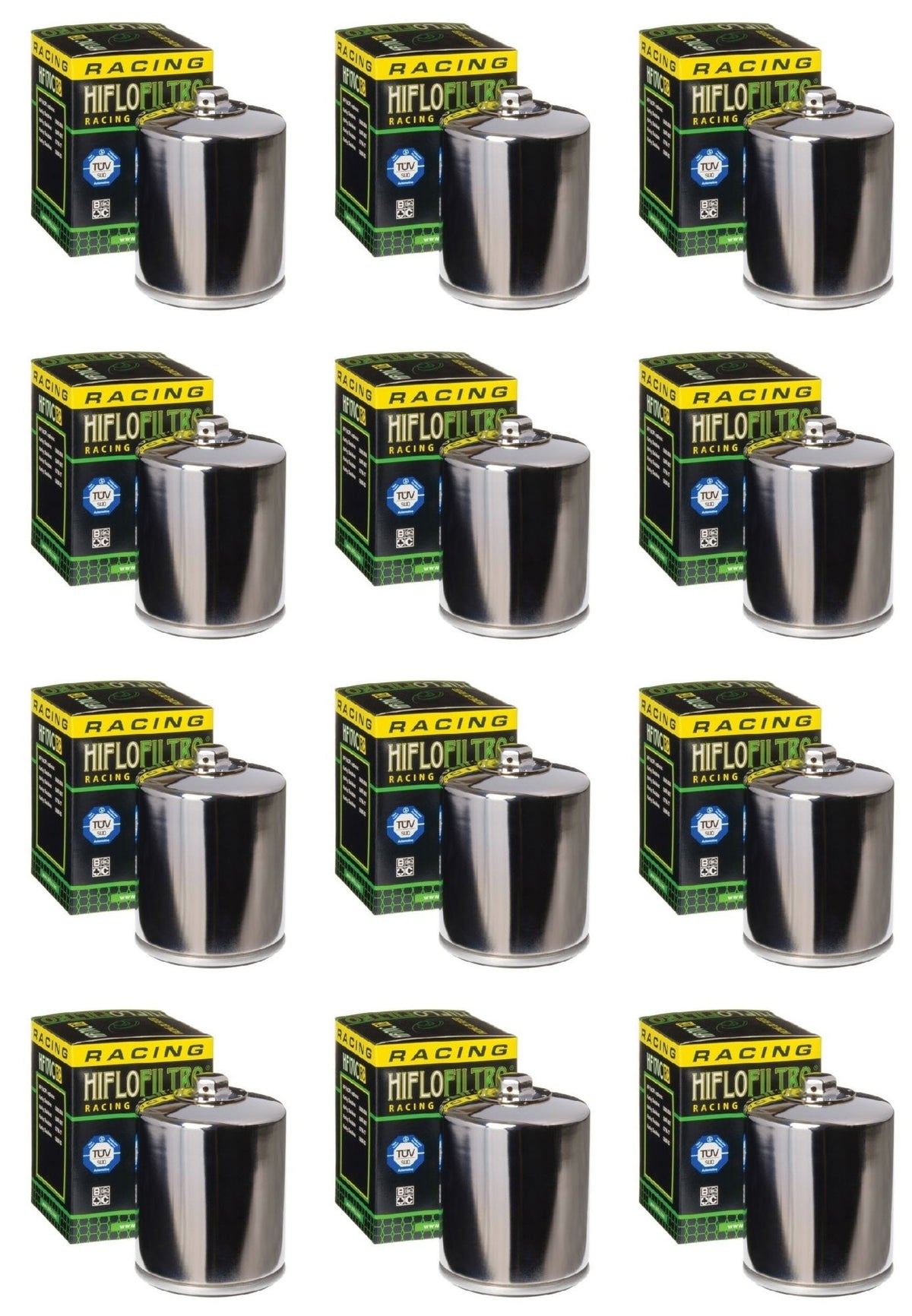 Buy HiFloFiltro HF171CRC Set of 12 Chrome High Performance Oil Filter 99-18 Harley 0712-0435 07120435 from Eastern Performance Cycles. Great prices and free shipping!