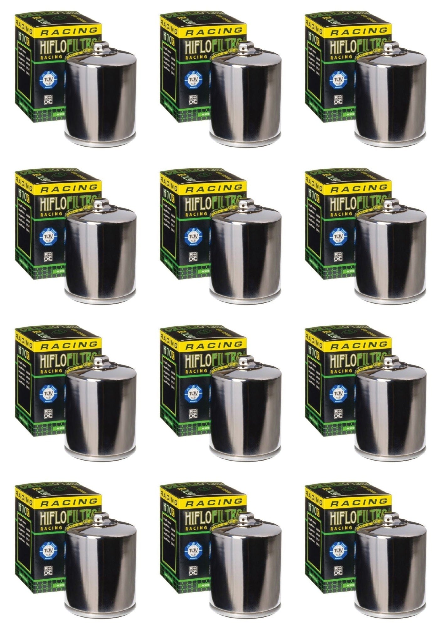 Buy HiFloFiltro HF171CRC Set of 12 Chrome High Performance Oil Filter 99-18 Harley 0712-0435 07120435 from Eastern Performance Cycles. Great prices and free shipping!