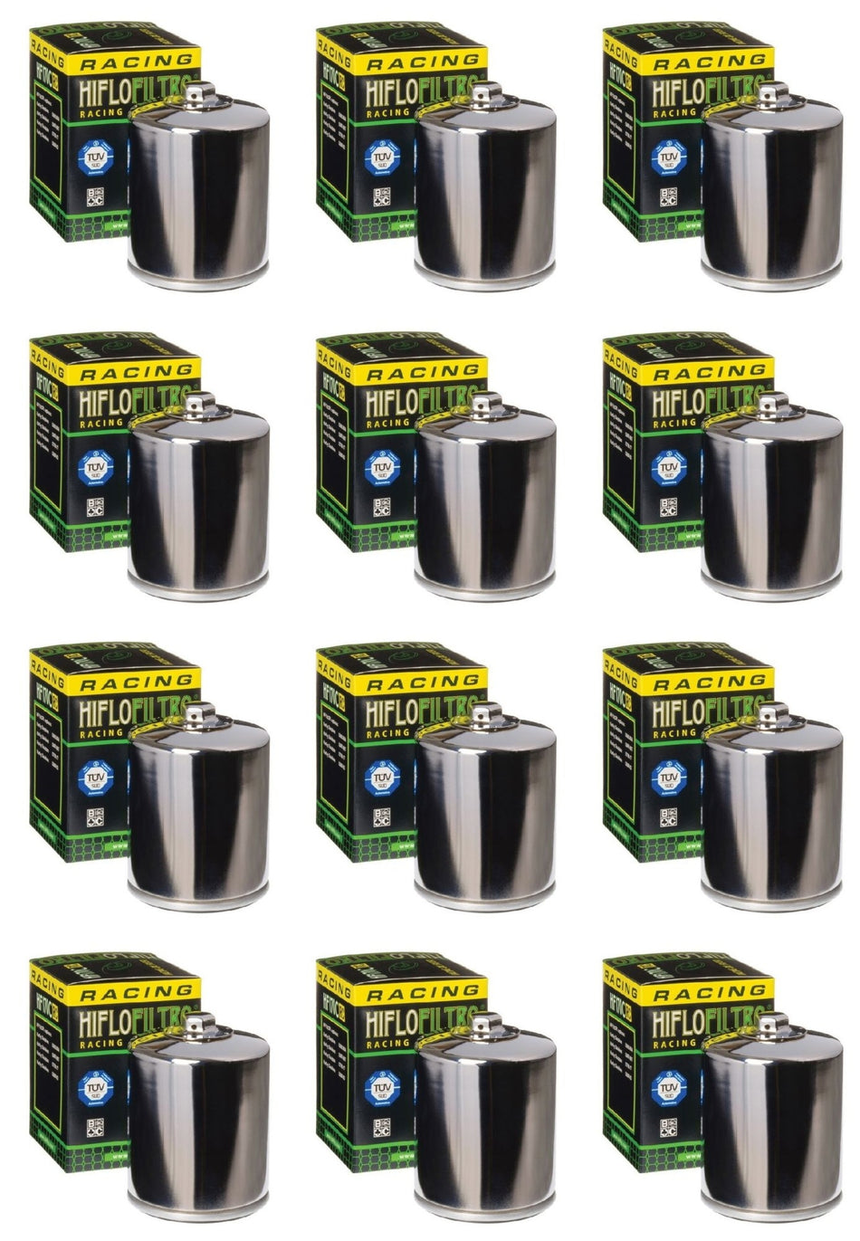 Buy HiFloFiltro HF171CRC Set of 12 Chrome High Performance Oil Filter 99-18 Harley 0712-0435 07120435 from Eastern Performance Cycles. Great prices and free shipping!