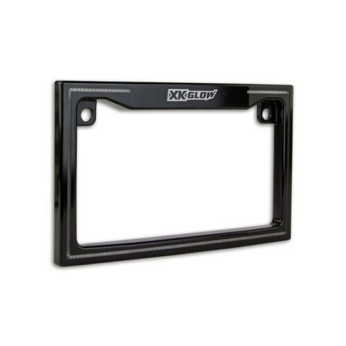 XK Glow Black LED Run Brake Signal Light Motorcycle Plate Frame XK034018 12V