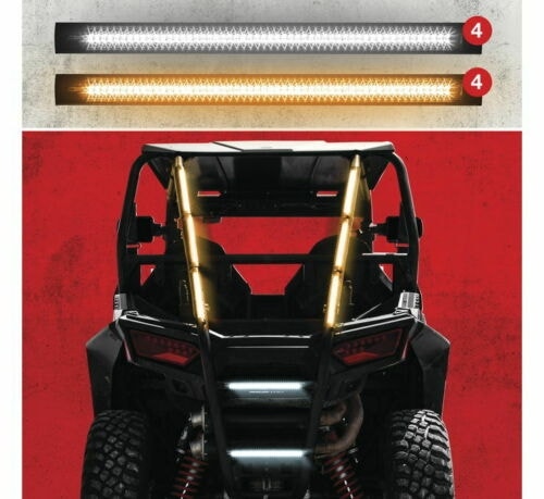 XK Glow Plug-And-Play Emergency Strobe Light Series White/Amber 8 piece XK052002-8WA