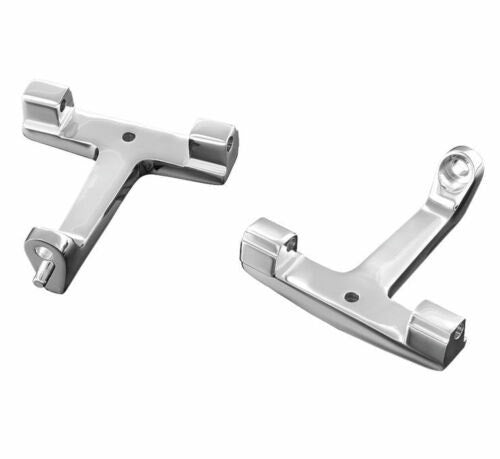 Kuryakyn Chrome Standard Length Passenger Board T Bracket Mounts Harley FLH (PR)