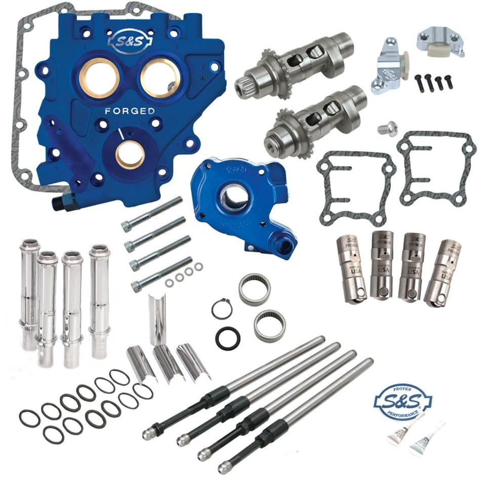 S&S 330-0546 Easy Start Chain Drive Cam Chest Pushrods Oil Pump Plate Kit Harley