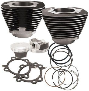 S&S Cycle 106" CI Big Bore Cylinder Kit Black 10:1 Compression 07-16 Harley