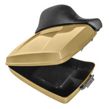 Hogworkz Chopped Tour Pack Full Backrest Chrome Hardware for Harley FLH '97-'24