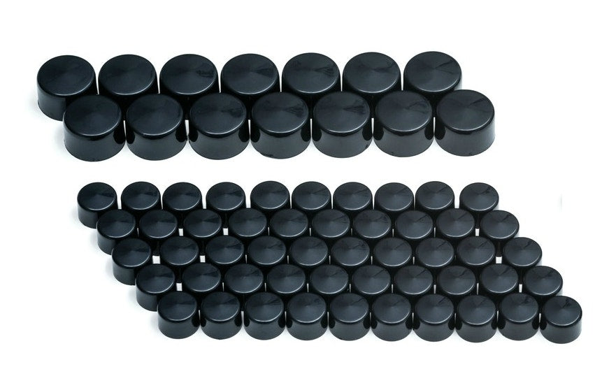 Indian 2471 Satin Black Kool Kaps Engine Bolt Cover Kit all Indian Touring Models