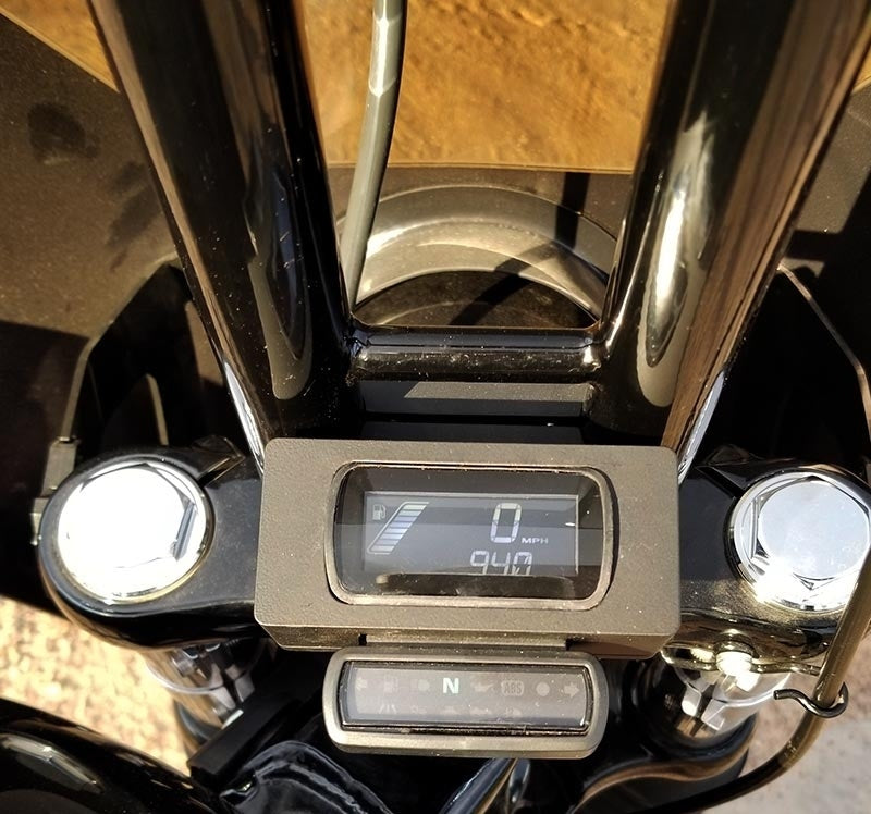 Wild 1 One WO540 Chrome Gauge Relocation Mount 18-22 Harley Softail FXBB FXBR/S