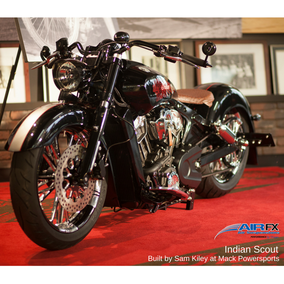 AirFX BK-IM-ST18-CR-1 Chrome Rear Air Ride Suspension Kit 15-18 Indian Scout