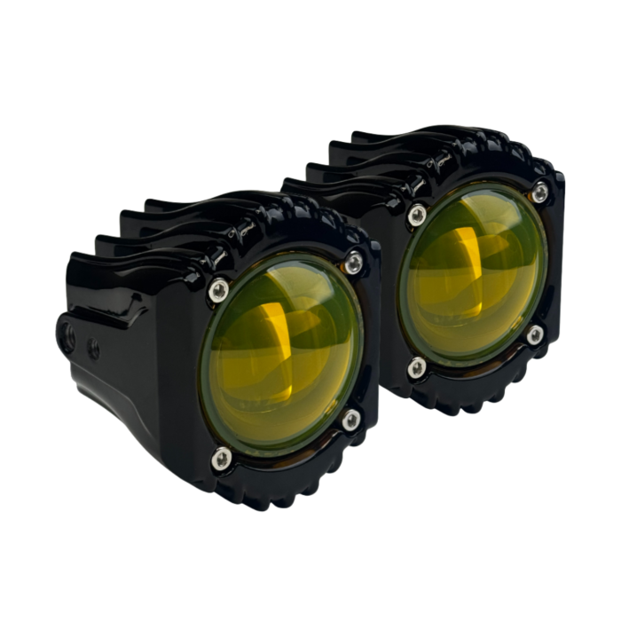 Custom Dynamics SD-FOG-1Y Shark Demon High Performance LED Fog Lights - Selective Yellow - Harley-Davidson