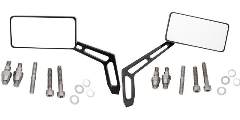 Pro One Weekend Warrior Billet Aluminum Left & Right Rectangular Mirror Harley