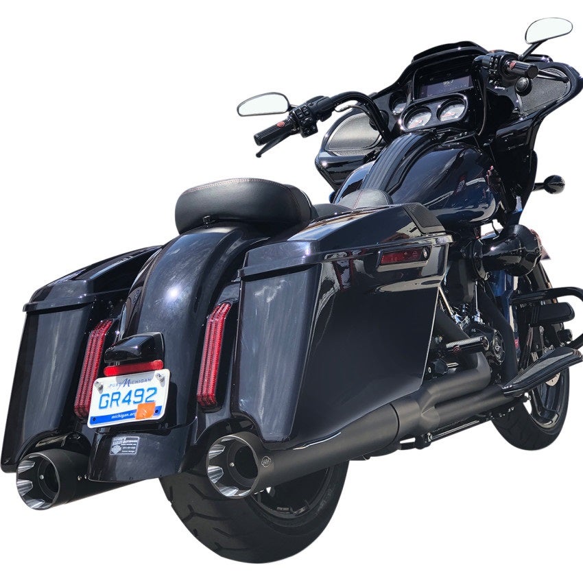 S&S 550-0831 Shadow Ghost Pipe For Sidewinder 2-1 Black 09-23 Harley FL Touring