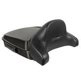 Hogworkz Chopped Tour Pack Full Backrest Black Hardware for Harley FLH '97-'24