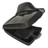 Hogworkz Chopped Tour Pack Full Backrest Chrome Hardware for Harley FLH '97-'24